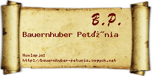 Bauernhuber Petúnia névjegykártya